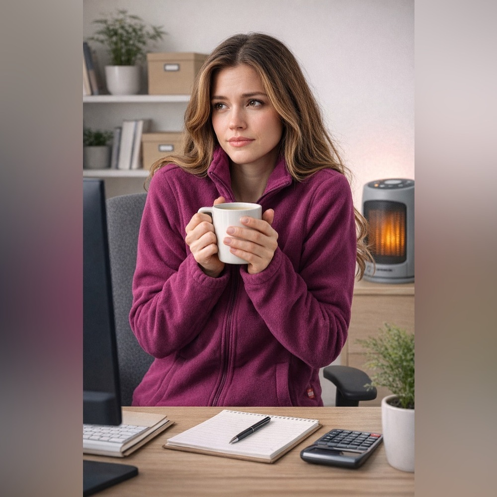 Dickies Berry Fleece Zip Jacket Large. Perfect For Cold Offices